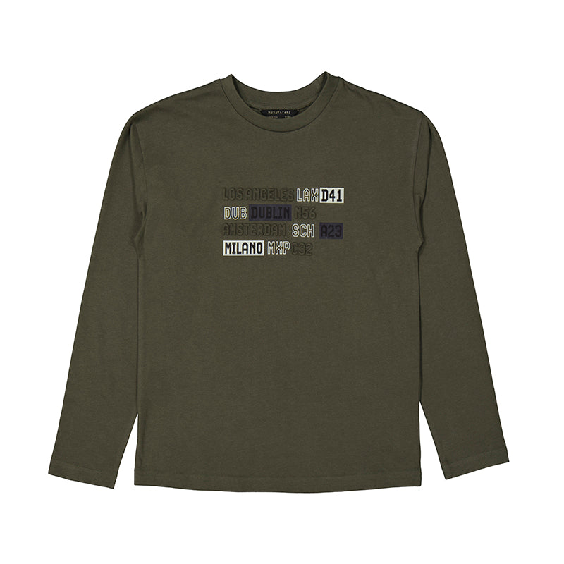 Camiseta m/l embossed 7012 oliva
