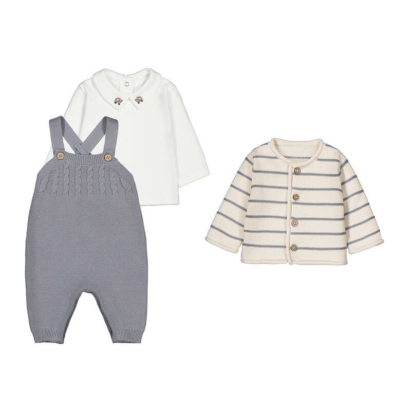 Conj. peto tricot 2609  Ceniza