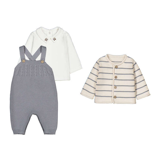 Conj. peto tricot 2609  Ceniza