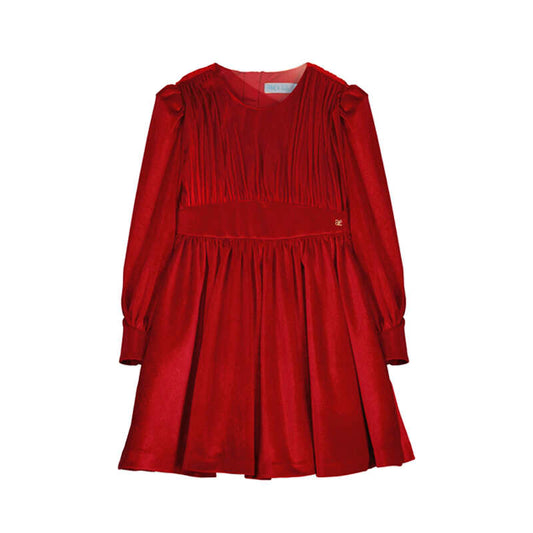 Vestido terciopelo glitter 5528 rojo
