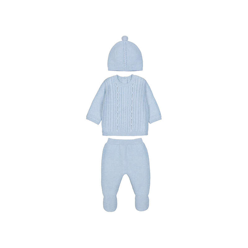 Conj. polaina y gorro tricot 2503 Lluvia vig
