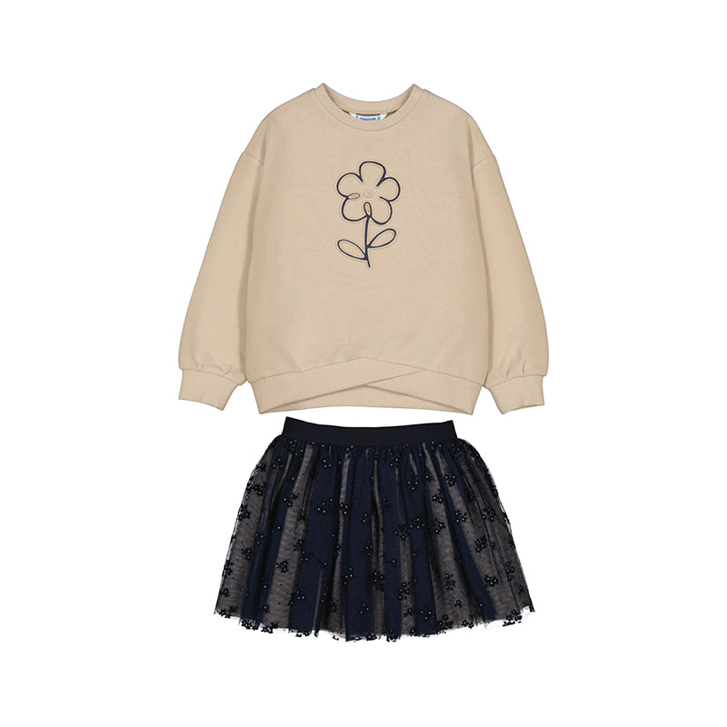 Conj. falda tul fantasia 4936 marino