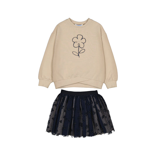 Conj. falda tul fantasia 4936 marino