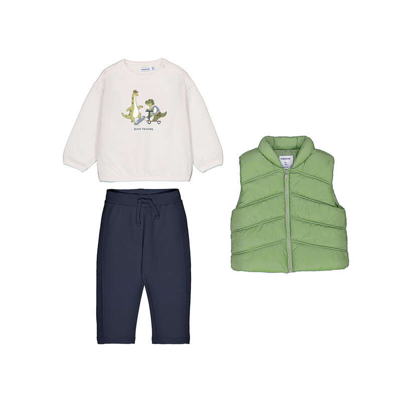 Conjunto pantalon, sudadera y chaleco 2687 laurel