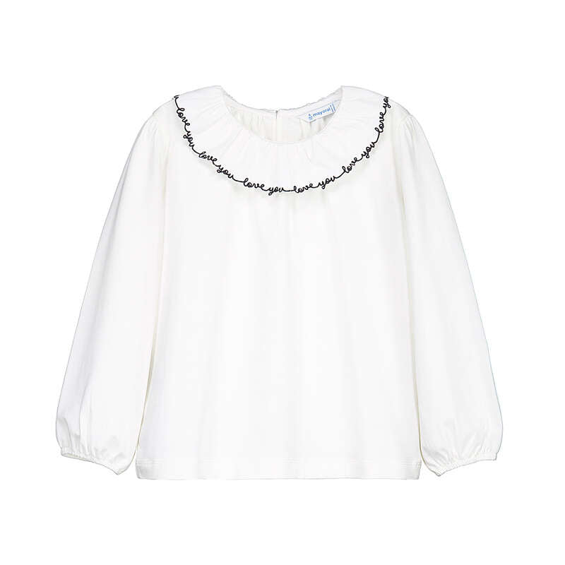 Blusa cuello volante 4149 Crd-negro