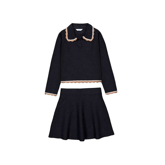 Conj. falda tricot 7944 negro