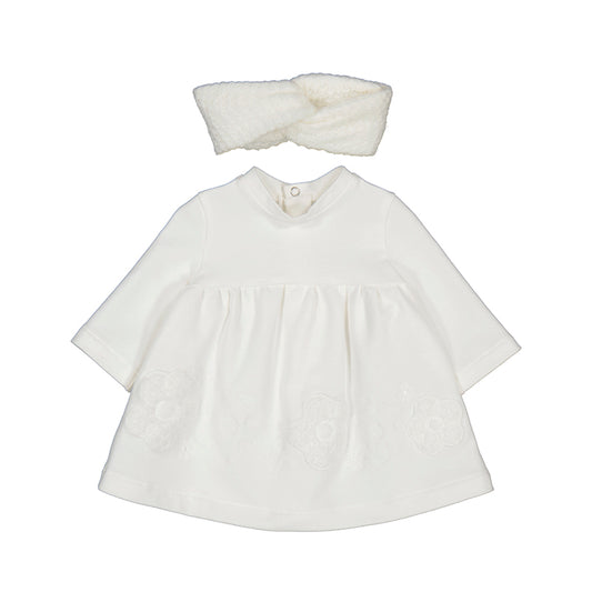 Vestido felpa y diadema 2803 crudo