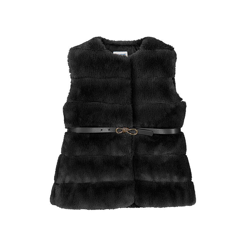 Chaleco pelo cinturon 4328 negro