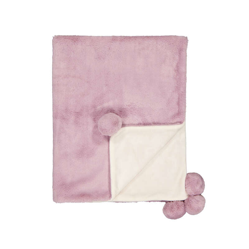 Manta pompon 9143  malva