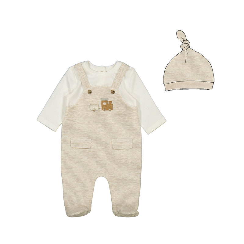 Pelele peto y gorro 2609 Milk vig