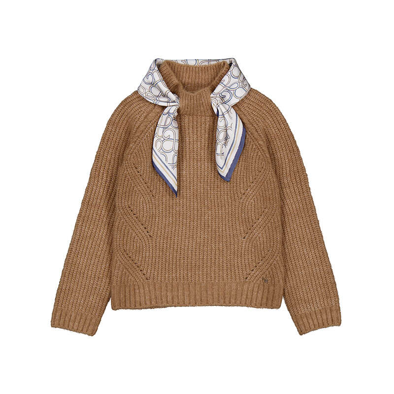 Set jersey pañuelo camel 5881 , pantalon 5745 Azul
