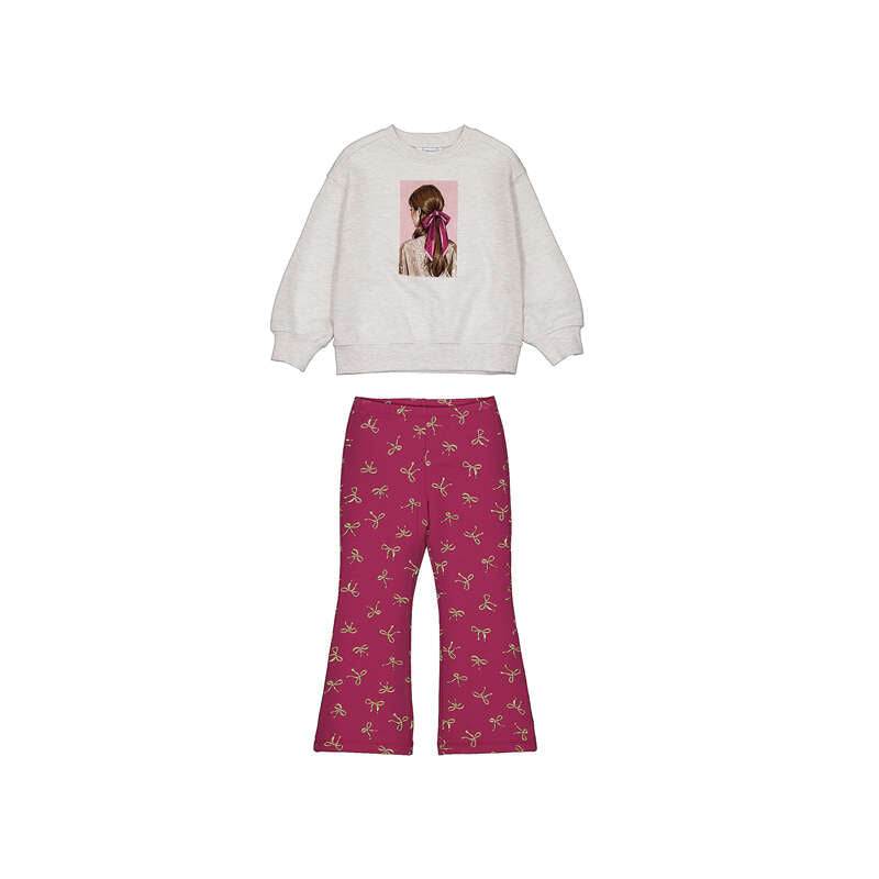Conj. leggings felpa estampada 4738 Framboise