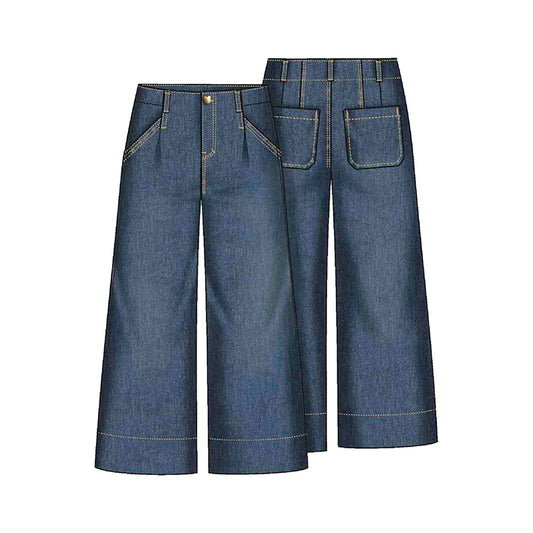 Pantalon tejano wide leg 4578 medio