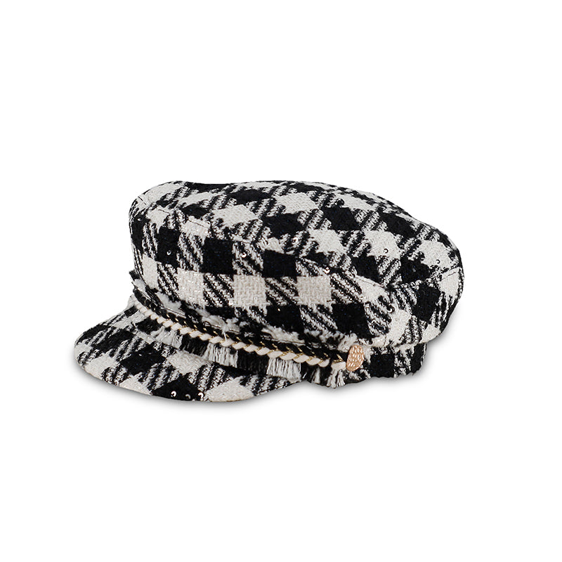 Gorra marinera tweed 5964 negro