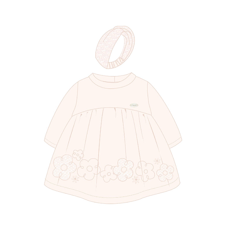Vestido felpa y diadema 2803 Rosa baby