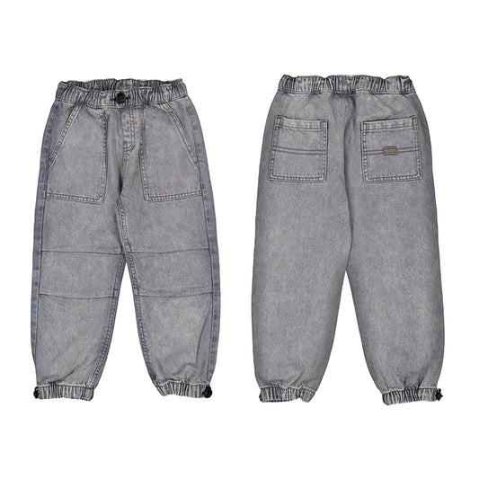 pantalon denim parachute 4560 gris acido