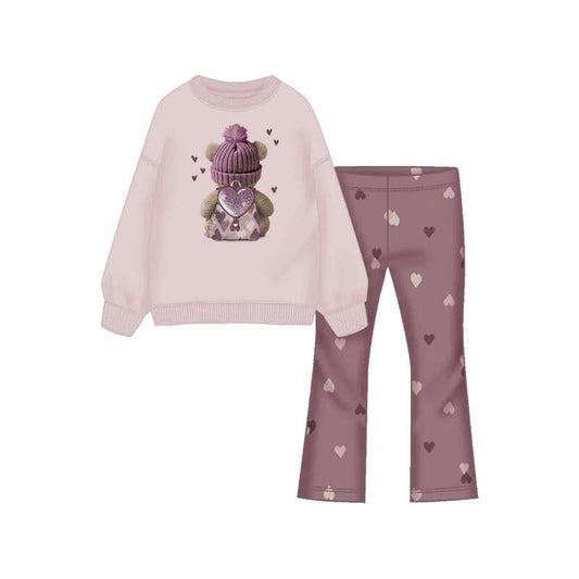 Conj. leggings felpa estampada 4738 violrta
