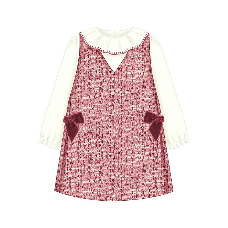 Vestido pichi combinado 4990 cereza