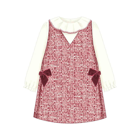 Vestido pichi combinado 4990 cereza