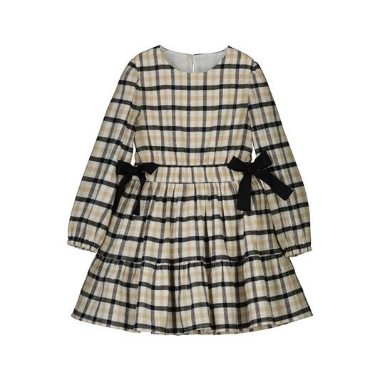 Vestido cuadros 4915 negro