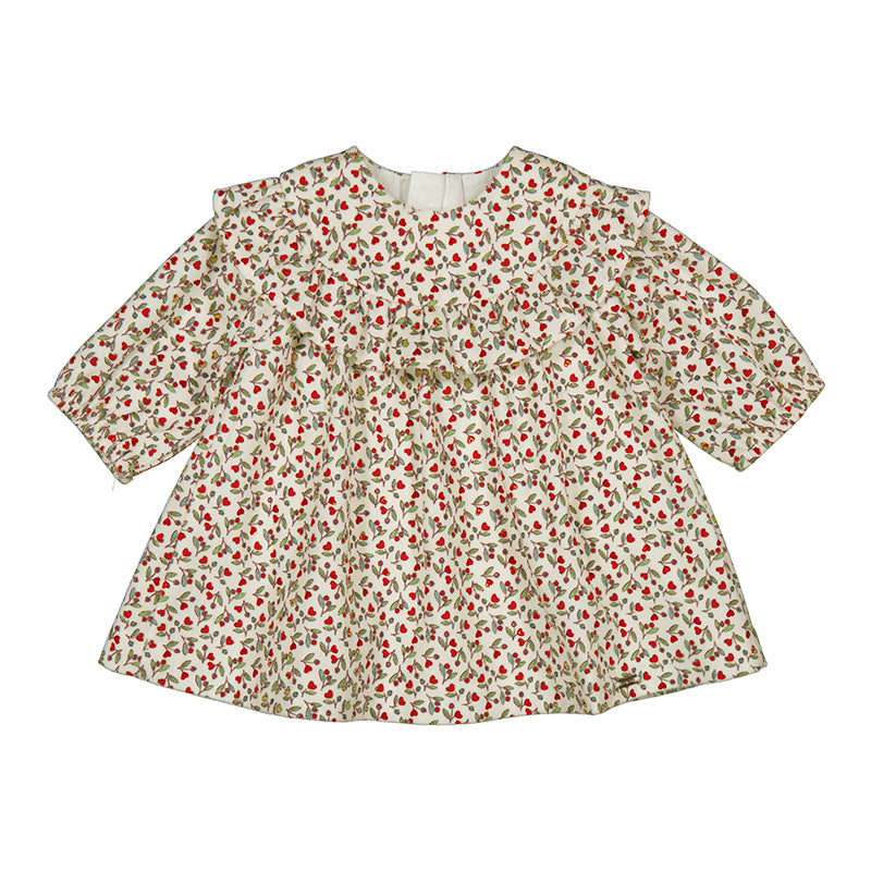 Vestido terciopelo estampado 2822 Guinda