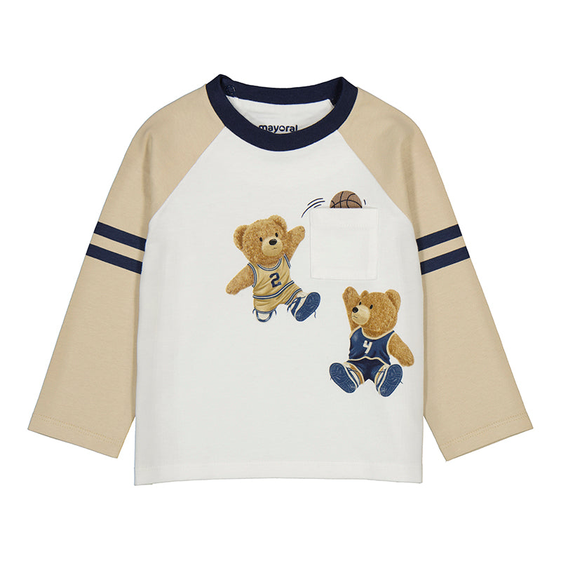 Camiseta m/l oso 2059 latte
