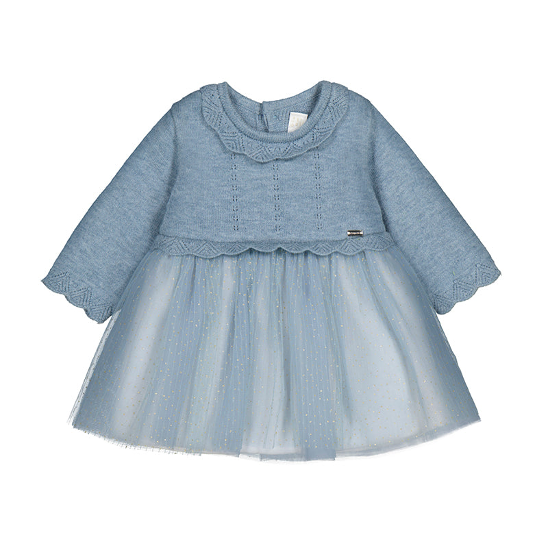 Vestido tricot y tul 2815 Luna vig