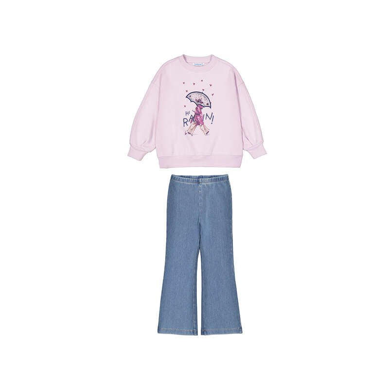 Conj. leggings flare 4732 malva