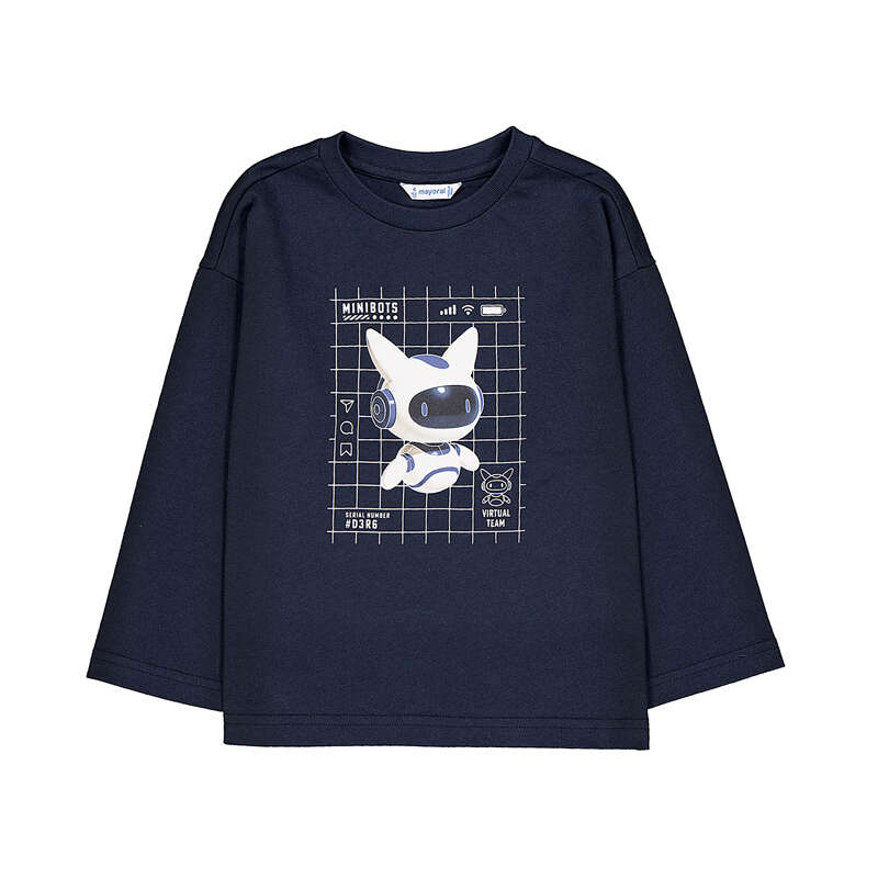 Camiseta m/l glow in the dark 4013 azul