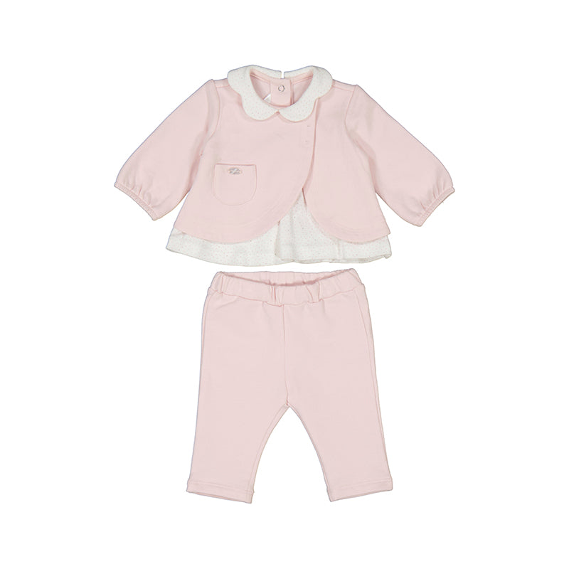 Conj. leggings felpa 2707 rosa baby
