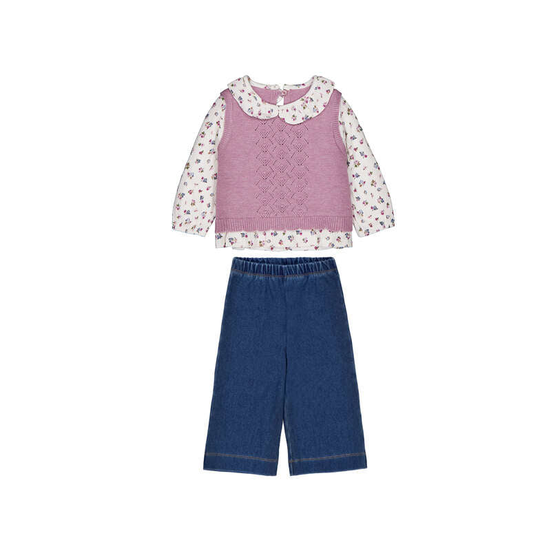 Conjunto pantalon y chaleco 2536 violeta