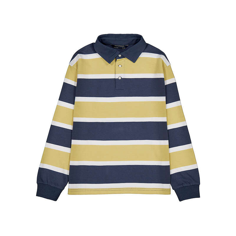 Polo m/l rayas bloque 7103 amarillo