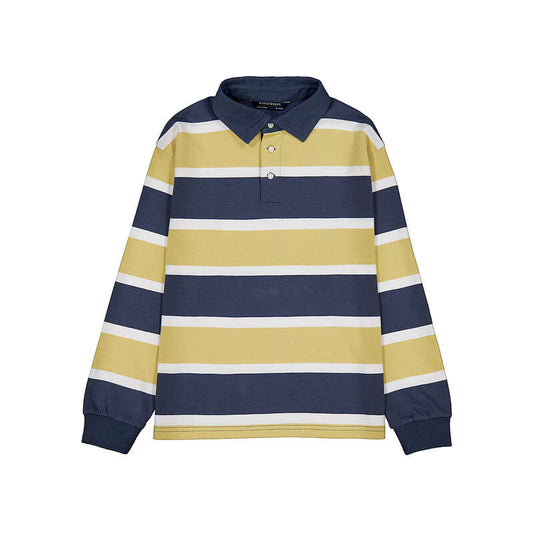 Polo m/l rayas bloque 7103 amarillo