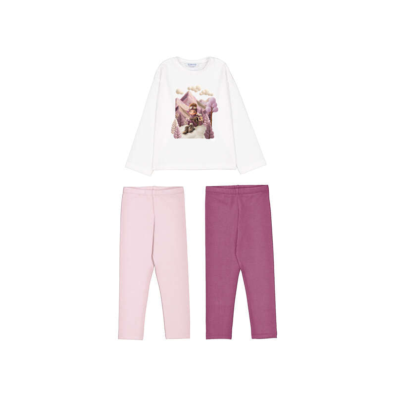 Conj. leggings 3 piezas 4735 malva