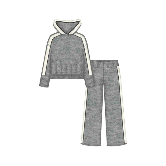 Con. pantalon tricot capucha 7585 acero vig