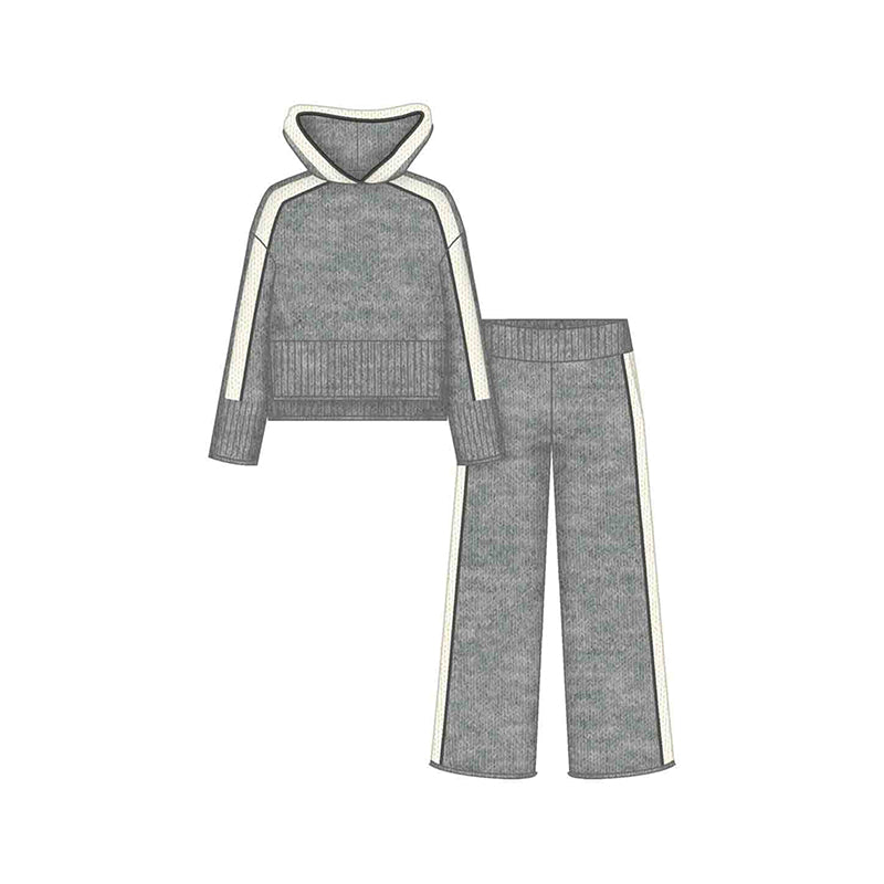 Con. pantalon tricot capucha 7585 acero vig