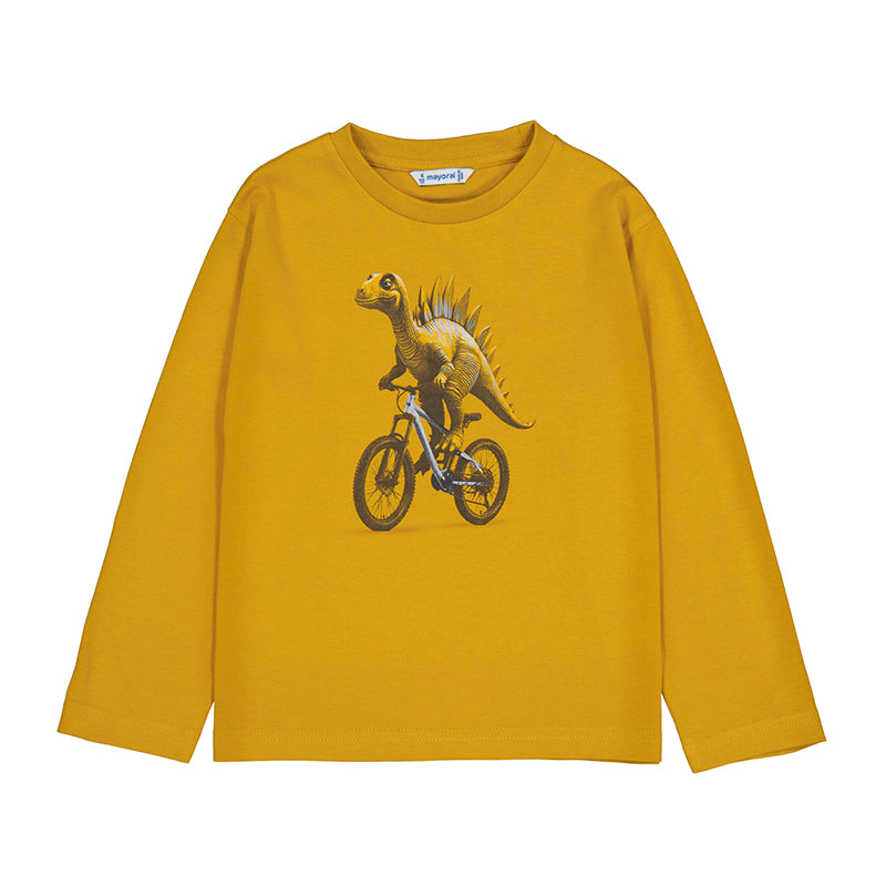 Camiseta dino 4087  mostaza