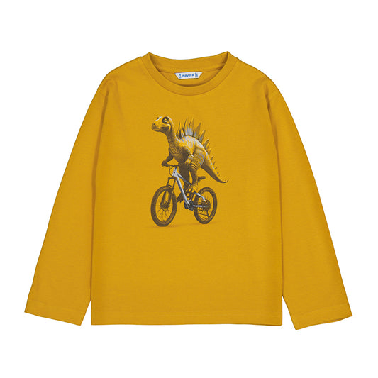 Camiseta dino 4087  mostaza