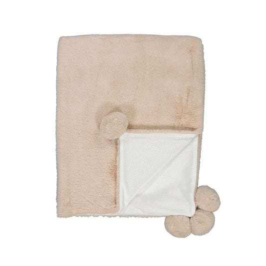 Manta pelo pom pom 9955 beige