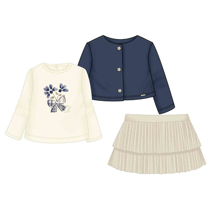 Set falda 3 piezas 2922 marino