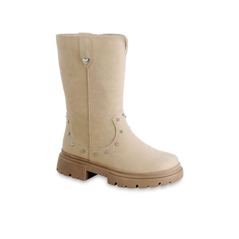 Bota tachas 44679 46679 beige