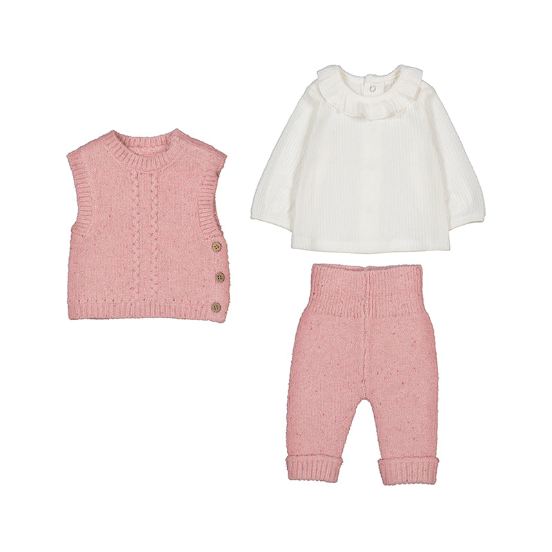 Conj. leggings chaleco tricot 2709 Orquidea m