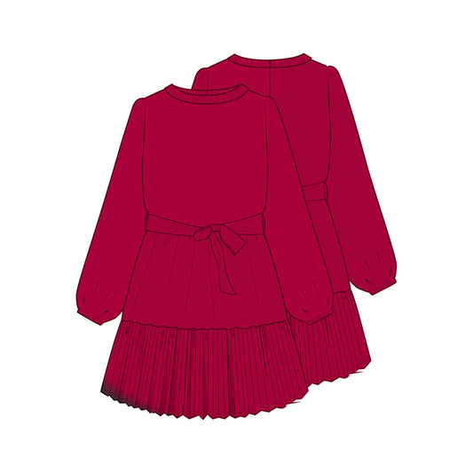 Vestido crepe 7908 rojo