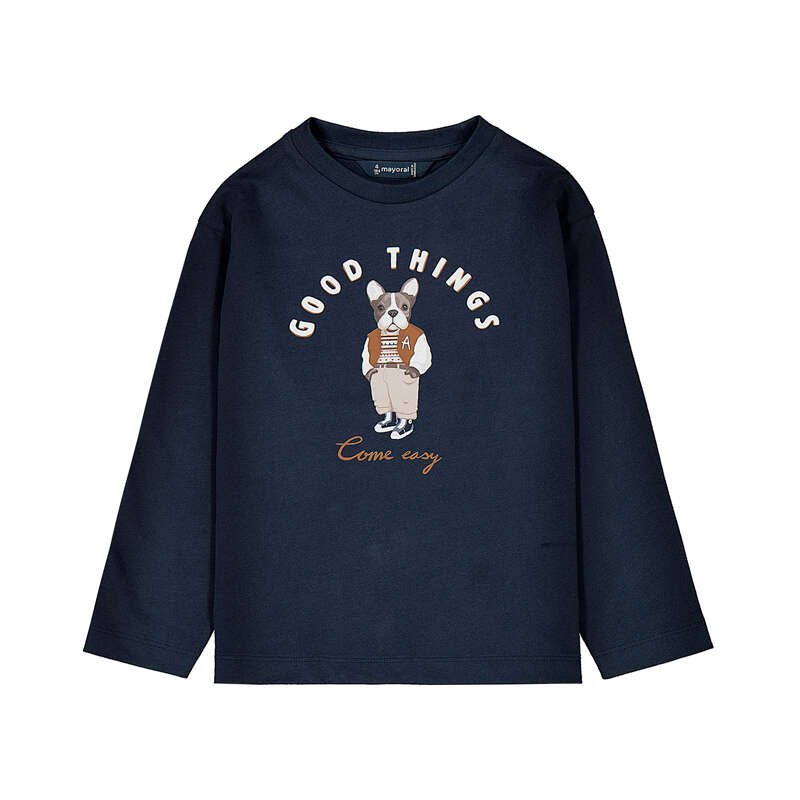 Camiseta m/l print perro 4021 Tinta