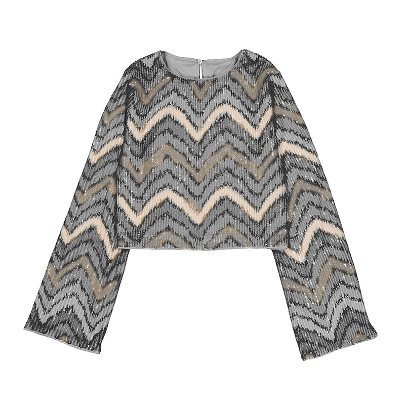 Top lentejuelas 7031 plomo