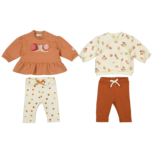 Conj. leggings 4 piezas 2710 canela