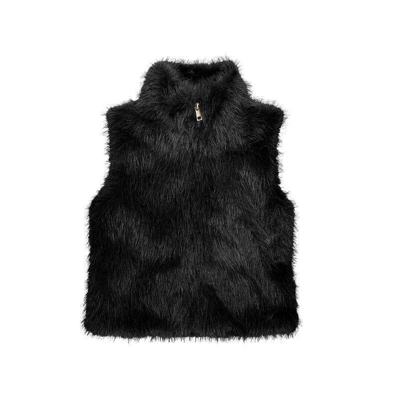 Chaleco pelo largo 7305 negro