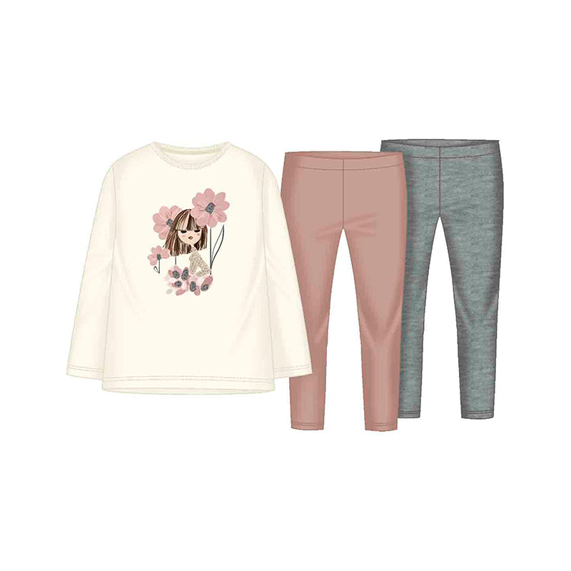 Conj. leggings 2 pantalones 4724 maquillaje