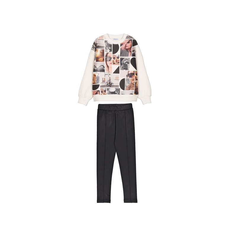 Conj. leggings polar fleece 7763 negro
