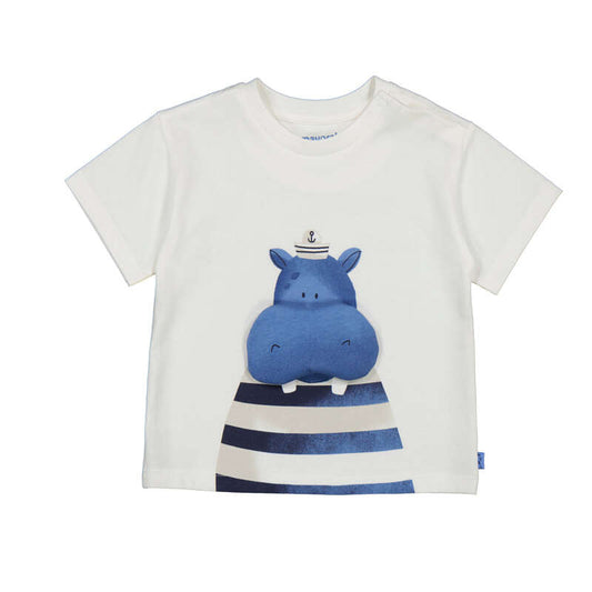 Conj. Camiseta 1011 nata hipopótamo y short 1222 océano
